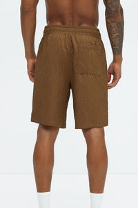 กางเกงกีฬาขาสั้นของผู้ชายสีทึบกางเกงขาสั้นออกกำลังกายฤดูร้อน - Product Image 5