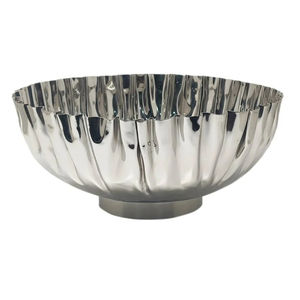 Admirable Gold Crumpled Edge <b>Serving</b> Bowl Modern High Quality Metal Chocolate Bowl Elegant Tableware Decorative <b>Dish</b> - Product Image 2