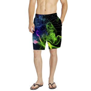 Shorts de plage d'été personnalisés pour hommes, taille élastique, respirants, anti-plis, amples, style hawaïen, décontractés, pour équipe de basketball, en tissu peigné - Product Image 6