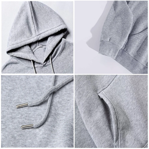 OEM ชุดวอร์มผู้ชายโอเวอร์ไซส์ผ้าฝ้ายสีเทามีซิปมีฮู้ดโอเวอร์ไซส์วินเทจซีดจางออกแบบได้เองหรูหราเหมาะสำหรับฤดูหนาว - Product Image 2