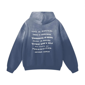 Sudaderas con capucha estampadas con lavado ácido para hombre de algodón 100%, sudaderas de peso pesado de temporada de invierno, insignia frontal suelta, manga larga de gran tamaño - Product Image 6