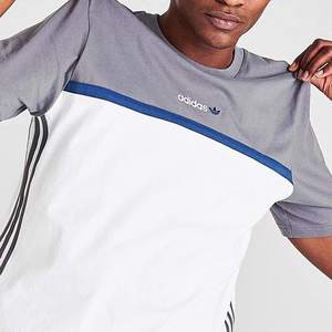 Chemises et t-shirts actifs pour hommes Adidas Originals Linear 2.0 Couleur : Blanc/Gris/Four/Legend Marine 100% authentique - Product Image 3