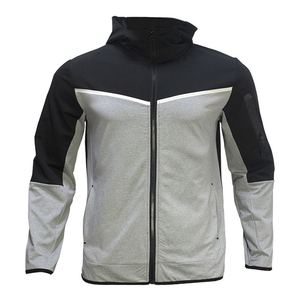 Survêtement pour homme de qualité supérieure, fermeture éclair, 100% coton, col à capuche, uni, vêtements d'hiver, grande taille, confortable, respirant, pour la salle de sport et l'extérieur - Product Image 6