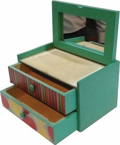 Cesta de regalo de madera MDF de atractivo Natural elegante cuadrado Ins diseño versátil almacenamiento grabado vida orgánica hecha a mano India bodas - Product Image 3