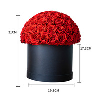AYOYO Fleurs artificielles en forme de rose, personnalisables, multi-styles, en forme de cœur, bouquet en forme de cœur, fleurs préservées, cadeau pour la Saint-Valentin