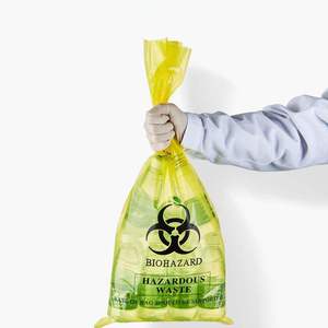 Bolsas médicas desechables de riesgo biológico esterilizables en autoclave para recolección de residuos infecciosos Uso hospitalario Suministro de fábrica resistente a perforaciones - Product Image 4