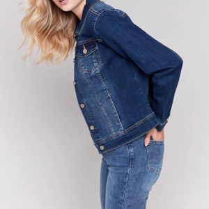 Wholesale Stylish New Design Custom Women Denim Jackets <b>Stand</b> Collar and 100% Cotton Men's Jacket - Product Image 3