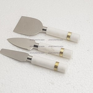 Prix d'usine Marbre naturel utilisé dans le produit Service à fromage 3 pièces Ensemble de couverts de luxe pour la maison hôtel restaurant Service à fromage au meilleur prix - Product Image 3