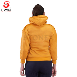 Vente en gros OEM sweat-shirt à capuche zippé en polaire à manches longues pour femmes, décontracté, logo personnalisé pour l'hiver - Product Image 4