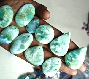 Cabochon d'hémimorphite naturel de haute qualité pierre précieuse en vrac pour la fabrication de bijoux lot de gros avec pierre de forage gratuite pierre de guérison - Product Image 1