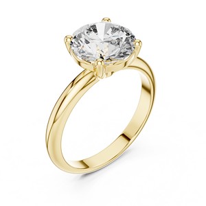 2.5ct Round Brilliant Cut Moissanite <b>Solitaire</b> <b>Ring</b> 925 Sterling <b>Silver</b> 4-Prong Engagement <b>Ring</b> - Product Image 6