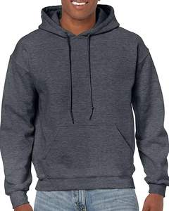 Sweats à capuche solides en molleton mélangé doux avec poche kangourou pour hommes et femmes industrie du sport de haute qualité - Product Image 3