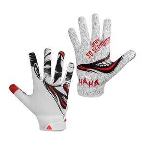 Gants de football américain personnalisés en silicone bicolore de haute qualité avec matériau antidérapant pour l'entraînement et différentes tailles et couleurs - Product Image 6