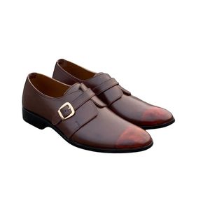 Zapatos sin cordones de cuero auténtico para hombre, suela antideslizante de punta redonda clásica, interior suave, zapatos de oficina cómodos y ligeros - Product Image 5
