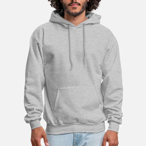 Offre Spéciale personnalisé chiné gris doux solide couleur de base usine haute qualité pull à manches longues qualité tri-mélange polaire à capuche - Product Image 4