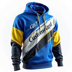 เสื้อสวมหัวทรงโอเวอร์ไซส์สำหรับผู้ชายได้รับการกำหนดเองเสื้อผ้าลำลองโพลีเอสเตอร์และเสื้อผ้าฝ้ายแบบเรียบง่าย - Product Image 6