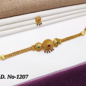 Antique Gold Finish Women Choker <b>Necklace</b> <b>Set</b> with Traditional Jewelry for Women Festival <b>and</b> Bridal Wear Use for Export Selling - Product Image 5