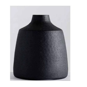 Jarrón de hierro negro, pieza decorativa multiusos moderna para flores, plantas, centro de mesa, hogar, oficina y espacio vital de la India - Product Image 5