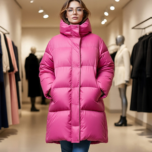 แจ็กเก็ตบุนวมปักเป้าแบบรูดซิปขึ้นมาใหม่สำหรับผู้หญิงเสื้อคลุมบุนวมนุ่มอุ่นเห็บฤดูหนาว - Product Image 1