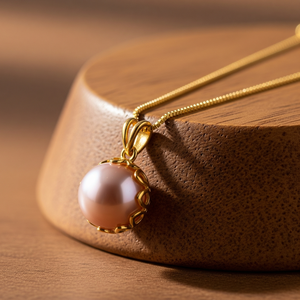 Top Grade Dainty 925 Chaîne En Argent Sterling Bohème Naturel Rose Perle Forme Ronde Pendentif Guérison Cristal Cadeau De Mode - Product Image 2