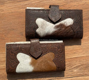 กระเป๋าคลัทช์หนังแกะมือดีไซน์ใหม่ออกแบบใหม่สไตล์ตะวันตกกระเป๋าเงินแบบวินเทจบัตรเงินสดของขวัญสำหรับผู้หญิง - Product Image 6