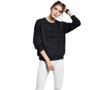 Sweat-shirt oversize en coton pour femme, logo 3D premium, pull oversize en gros, sweat-shirt pour femme - Product Image 3