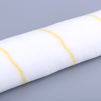 Rouleau à peinture de 12 pouces (14 mm) en acier inoxydable de qualité industrielle, avec noyau en polyester, finition lisse, pour murs et plafonds, OEM