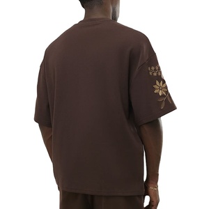 Quick Dry Floral Design Printed T-Shirt New Design <b>Down</b> Shoulder Plus Size Fashionable Customizable 100% Cotton Jersey Trendy - Product Image 6