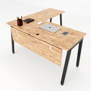 Contemporary Minimalist L-shaped Metal Leg <b>Desk</b> for Bedroom <b>Work</b> Aton Concept HBAT016 - Product Image 5