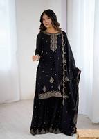 Setelan Atasan dan Dupatta TENNECY untuk Wanita, Bahan Rayon Lembut, Panjang Selutut, Siap Pakai, Anti Kusut, Bolak-Balik, Cocok untuk Diwali