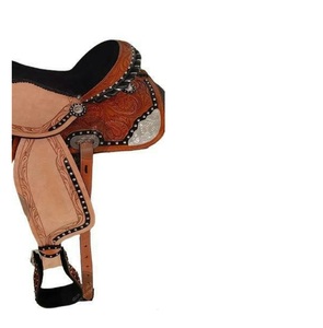 Maizan MZ-WS-004 Ensemble de sellerie de course western haut de gamme de qualité supérieure pour chevaux robustes, style indien, teinture à tambour, vente en gros - Product Image 3