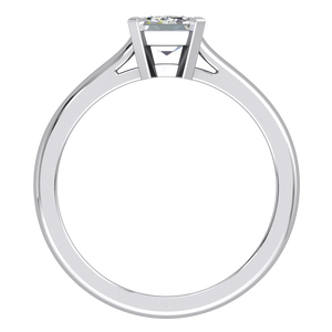 แหวนหรูหราดีไซน์คลาสสิกสีทอง9K ของผู้หญิงพร้อม1.01Cts ชัดเจนเทียบกับเพชรที่ปลูกในแล็บเครื่องประดับทรงกลมตัดอย่างปราณีต - Product Image 2