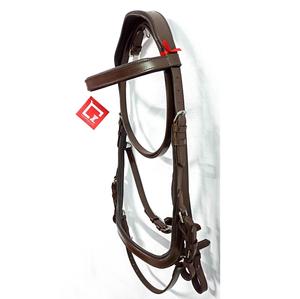 Turners Superbe bride d'équitation Cavesson en cuir noir avec rênes Bride de cheval en cuir véritable multicolore chaud - Product Image 5