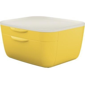 Leitz Cosy Boîte de rangement de bureau en polystyrène à 2 tiroirs A4 Jaune - Product Image 1