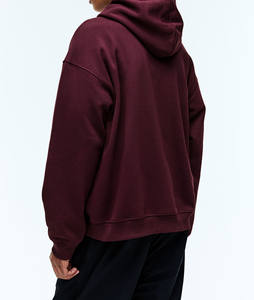 Primavera de alta calidad de Color sólido con capucha Casual en blanco logotipo personalizado diseño hombres sudaderas con capucha más conjunto de jersey de lana - Product Image 2