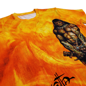 T-shirt personnalisé à impression numérique BB, 100% coton jersey, décontracté pour homme, col rond, coupe ample, motif uni - Product Image 2