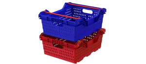 DPK58 40x50x21cm <b>Collapsible</b> Plastic <b>Crate</b> for Industrial Food Storage and Transportation of Plastic Plates & Bowls - Product Image 2