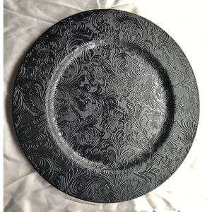 Assiette de service de nourriture argenterie Assiettes et napperons de qualité supérieure Assiettes rondes de créateur de fleurs - Product Image 4