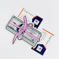 Boîte à cils personnalisable en acrylique écologique, motif cœur et dollar, tuiles à cils, outil de beauté tendance de haute qualité