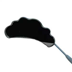 อุปกรณ์แต่งขนตาแบบพกพาอุปกรณ์แต่งขนตาแบบมือถืออุปกรณ์ต่อขนตาสแตนเลสสตีลกระจก3X ชุบทอง - Product Image 4