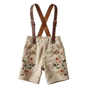 Pantalones Cortos Bávaros de Gamuza Beige Claro Personalizados, Pantalones Cortos Tradicionales de Cuero para Oktoberfest, Fabricante OEM - Product Image 3