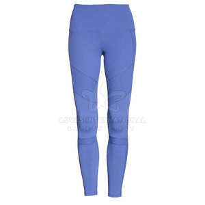 Leggings respirants de haute qualité à taille mi-haute pour femmes, sur mesure, motif uni, en Spandex/Polyester, avec fermeture élastique à la taille - Product Image 1