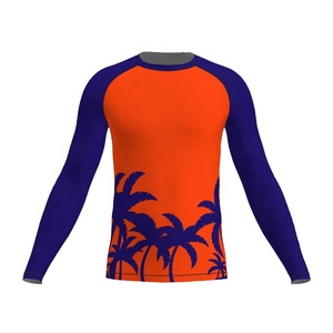 เสื้อรัดกล้ามเนื้อแขนยาว MMA แบบปรับแต่งได้ สำหรับทุกเพศ พิมพ์ลายเต็มตัว ผลิตจากโพลีเอสเตอร์/ไนลอน ยืดหยุ่น กระชับ เหมาะสำหรับกีฬาคิกบ็อกซิ่ง มวยไทย - Product Image 1