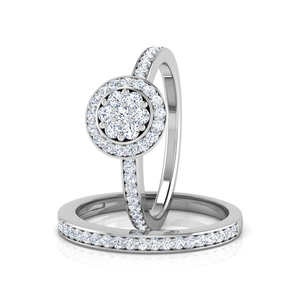 Anillo de Compromiso y Boda de Oro Blanco de 18K con Diamante Cultivado en Laboratorio, Anillo Fino para Mujer, Regalo Elegante para Fiesta, Joyería para el Día de San Valentín - Product Image 2
