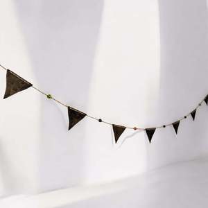 Guirlande triangulaire en métal recyclé, décoration bohème pour fêtes intérieures et extérieures, jardin, maison, thème bohème - Product Image 4
