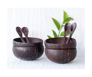 ชามกะลามะพร้าวธรรมชาติ100% พร้อมช้อนและโลโก้ที่กำหนดเอง - Product Image 1