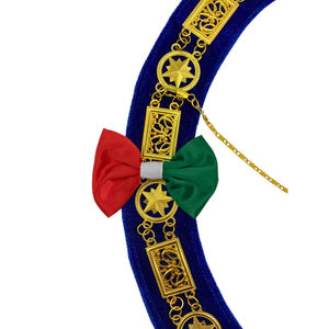 Masonic Regalia Grand Lodge Collar de cadena de metal redondo Collar de cadena masónica de oro - Product Image 3