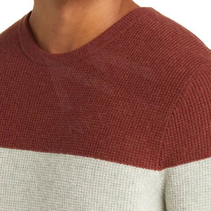 Tricoté rayé col rond hommes chandails coton laine haute qualité fabricant pas cher prix respirant sports d'hiver hommes pull - Product Image 6