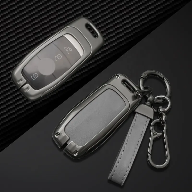 Mercedes Benz için anahtar deri kılıf için çinko alaşım deri yeni Mmaterials iyi fiyat araba anahtarlık kapak