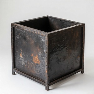 Fogón de acero profundo estilo moderno AshGlow con paneles laterales decorativos para jardín al aire libre Patio calefacción Camping decoración uso - Product Image 2